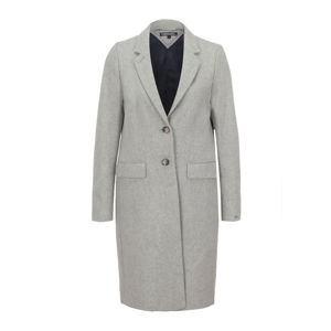 Tommy Hilfiger dámský šedý melírovaný kabát - M (39)